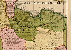 خريطة لليبيا عام 1707