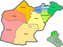 خريطة تقسيمات نينوى