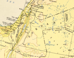 خريطة الضفة الغربية 1955